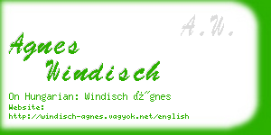agnes windisch business card